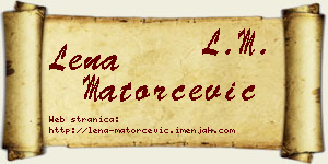 Lena Matorčević vizit kartica
